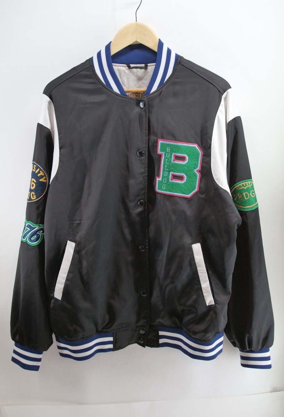 Urban Outfitters BDG Faye Satin varsity jacket oversized Small
